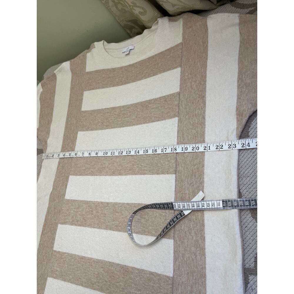 J. Jill striped neutral minimalist sweater tunic, size large Tall - Picture 8 of 10
